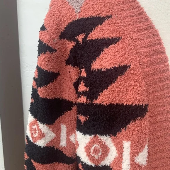 Last 1 S New Oversized Super Soft Cozy Aztec Southwest Bohemian Sweater Cardigan - Picture 8 of 9